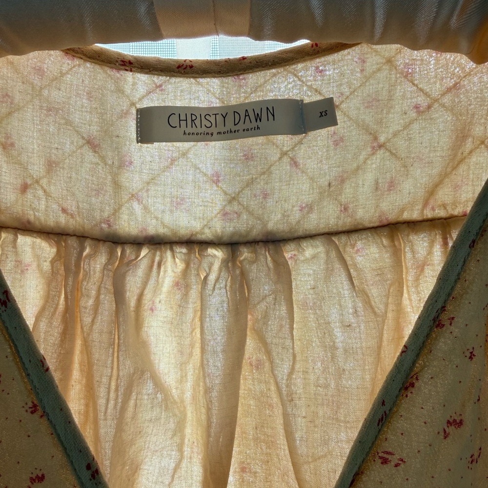 Christy Dawn Dawn Dress in Oxblood Calico Ditsy Floral | XS - Picture 4 of 9